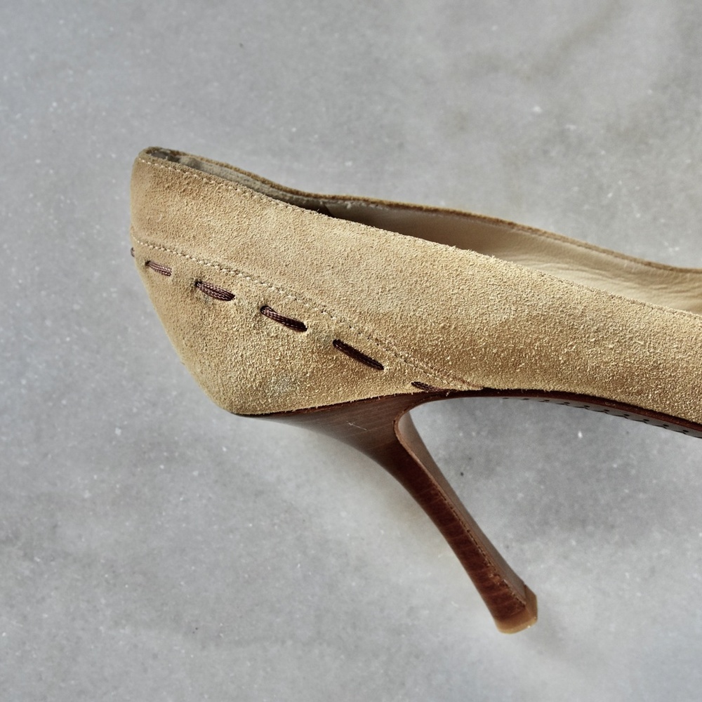 🌻Dior🌻 Suede Open-Toe Moccasin Heel - Picture 6 of 15